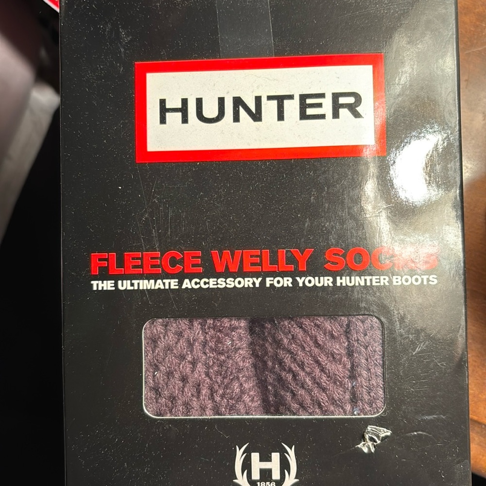 Hunter Fleece Welly Socks in Graphite